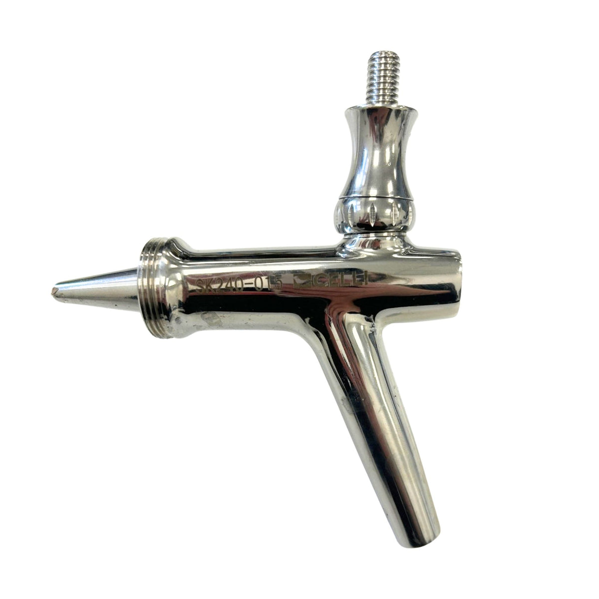 Celli chrome compensator beer tap front without handle or shank