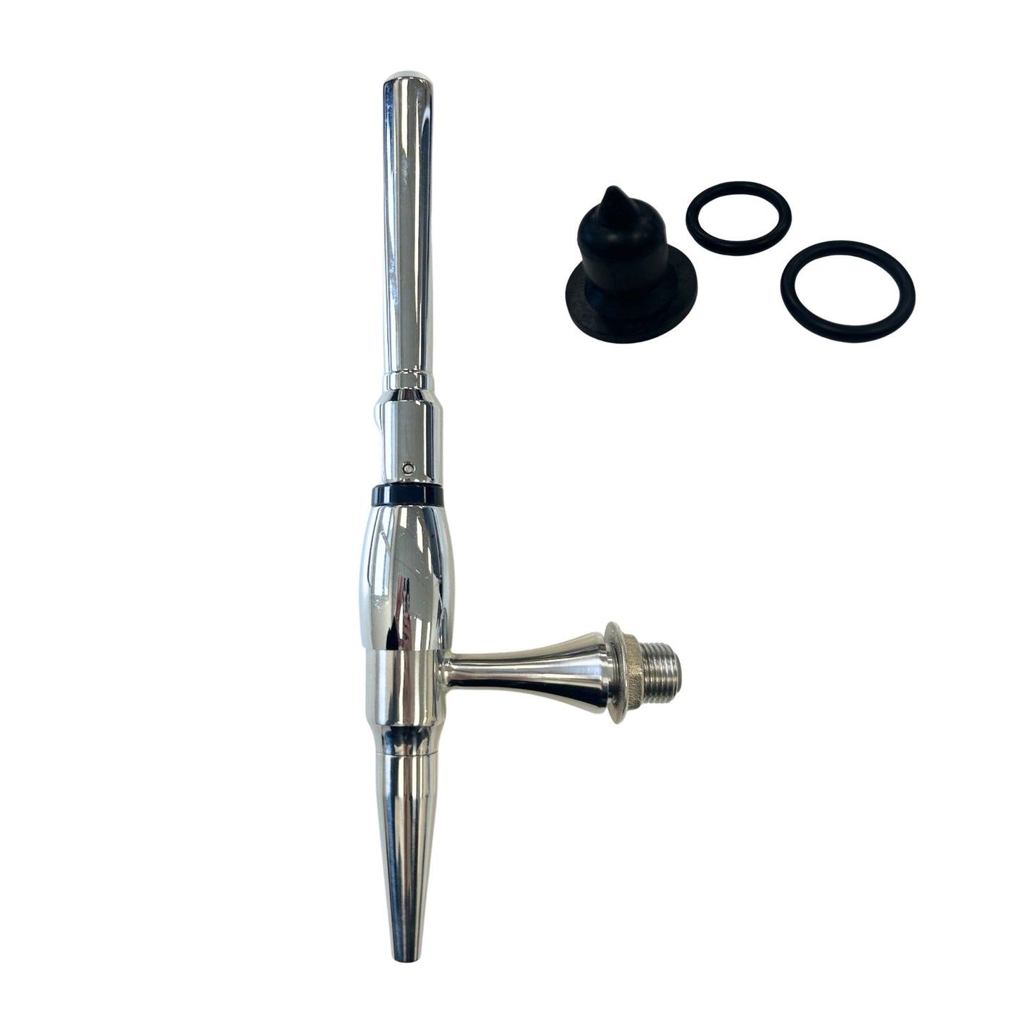 Elegance Large Chrome Beer Tap 5/16" – Premium Dispense Font Tap