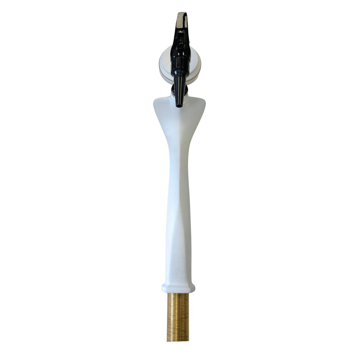 Rear view of white illuminated draught beer font and dispense tap