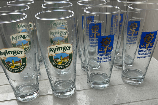 Clean beer glassware after glass renovation