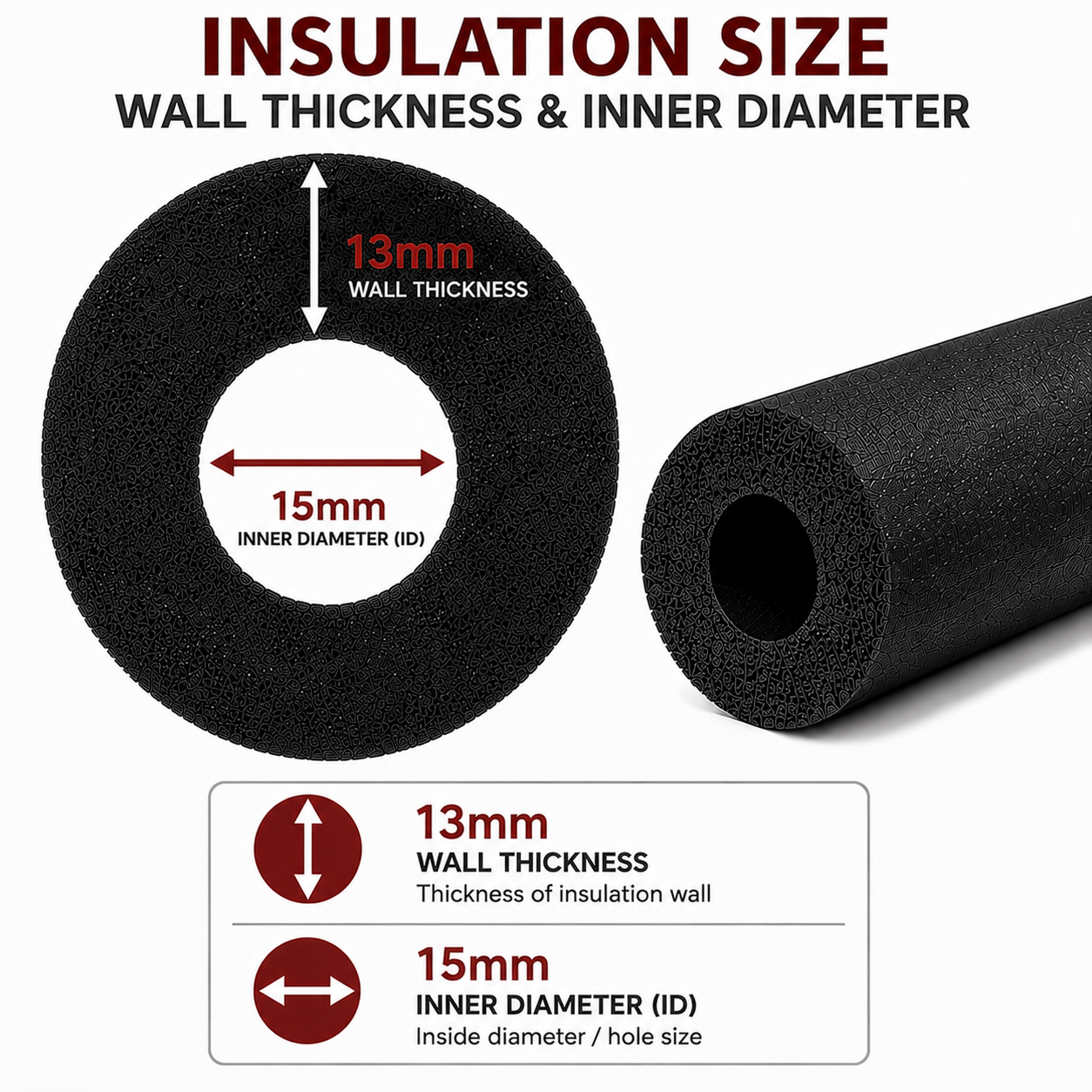 13mm by 15mm insulation 