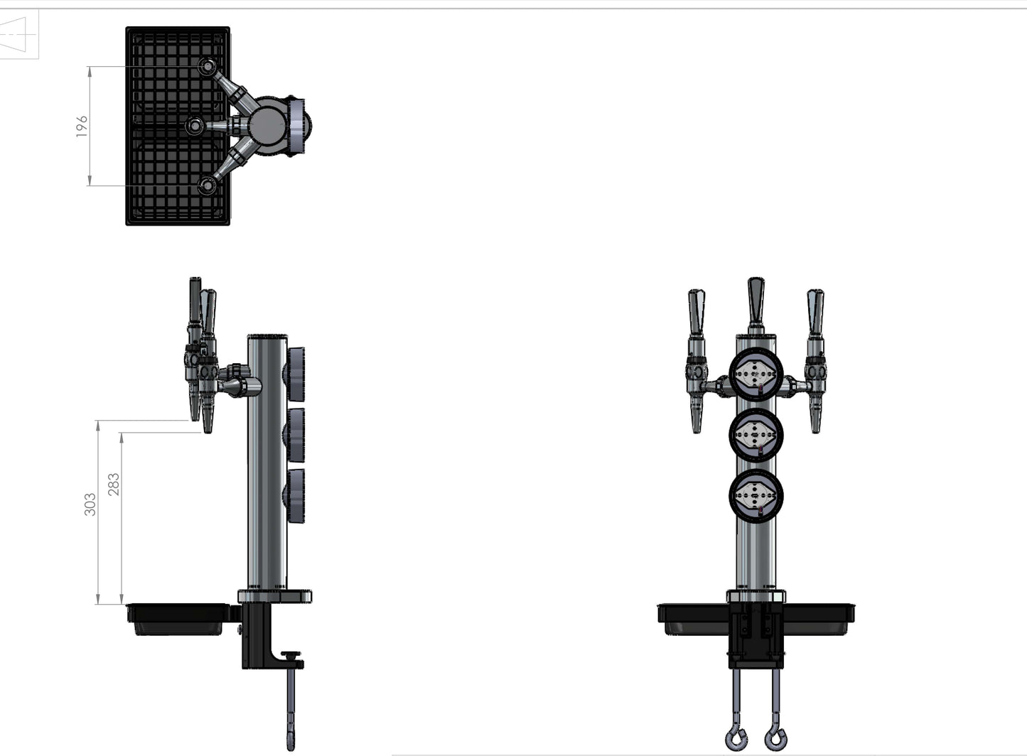 3 out font dimensions