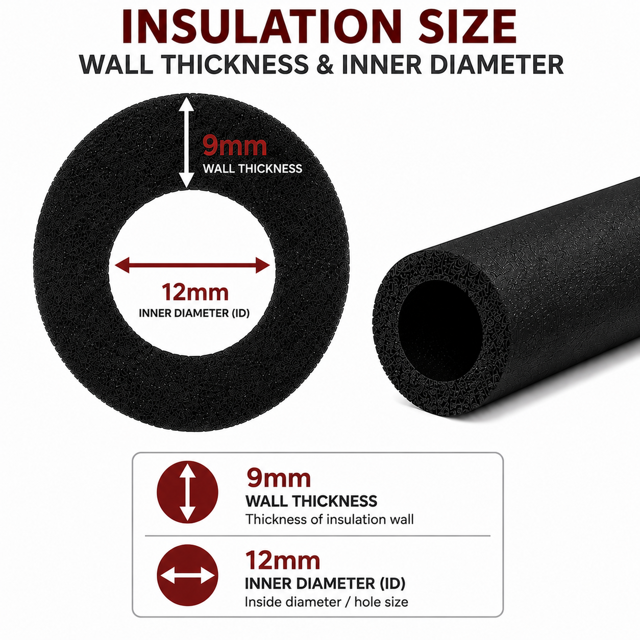 Insulation 9mm x 12mm