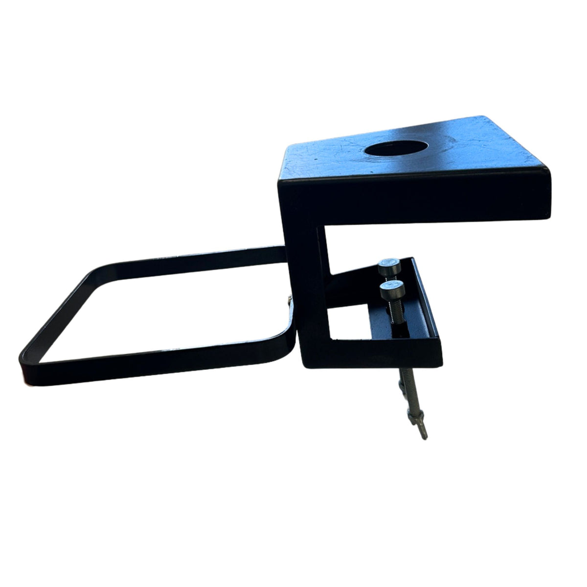 Clamp 1 with 40mm mounting hole, matt black finish and drip tray hanger