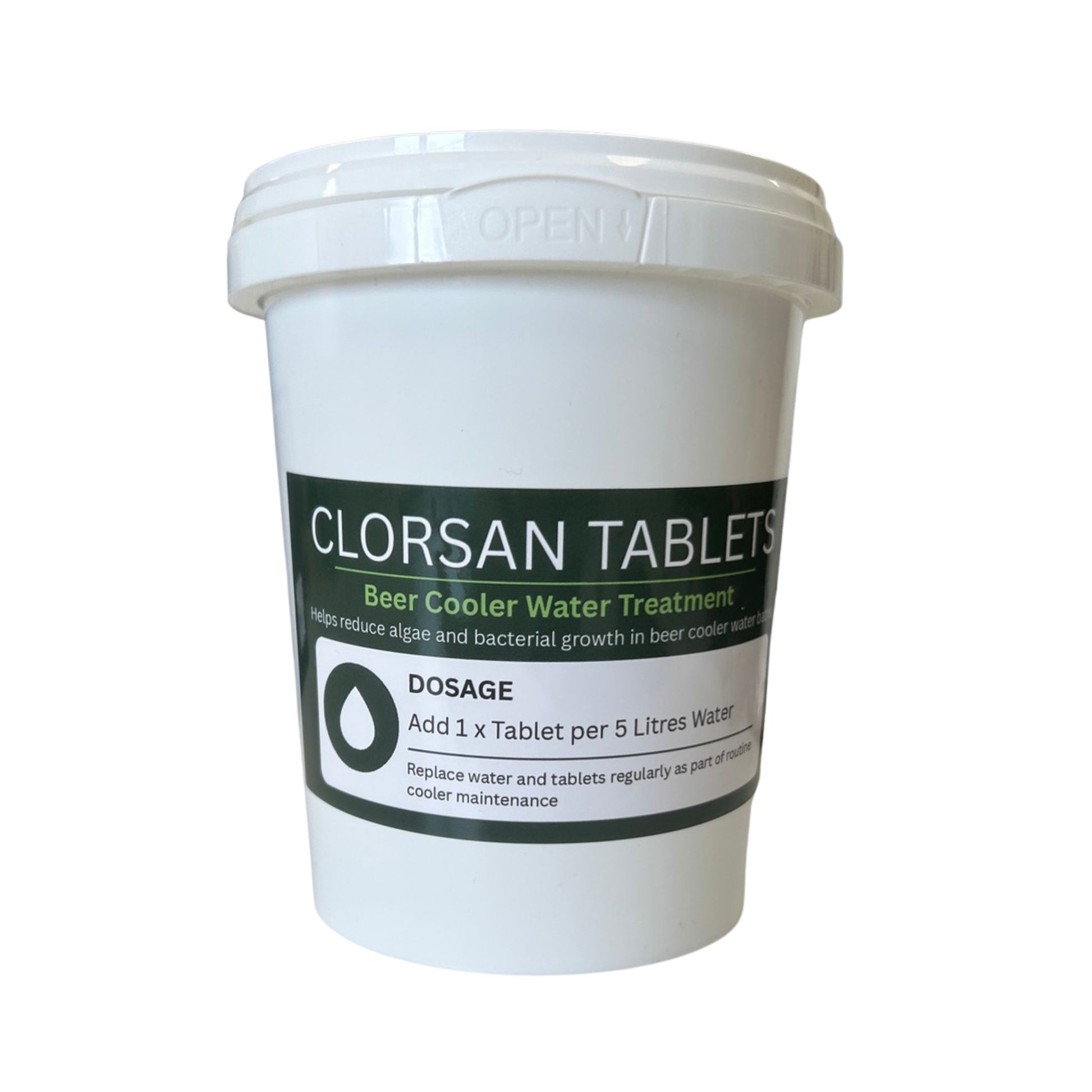 Clorsan sanitising tablets for beer cooler water baths