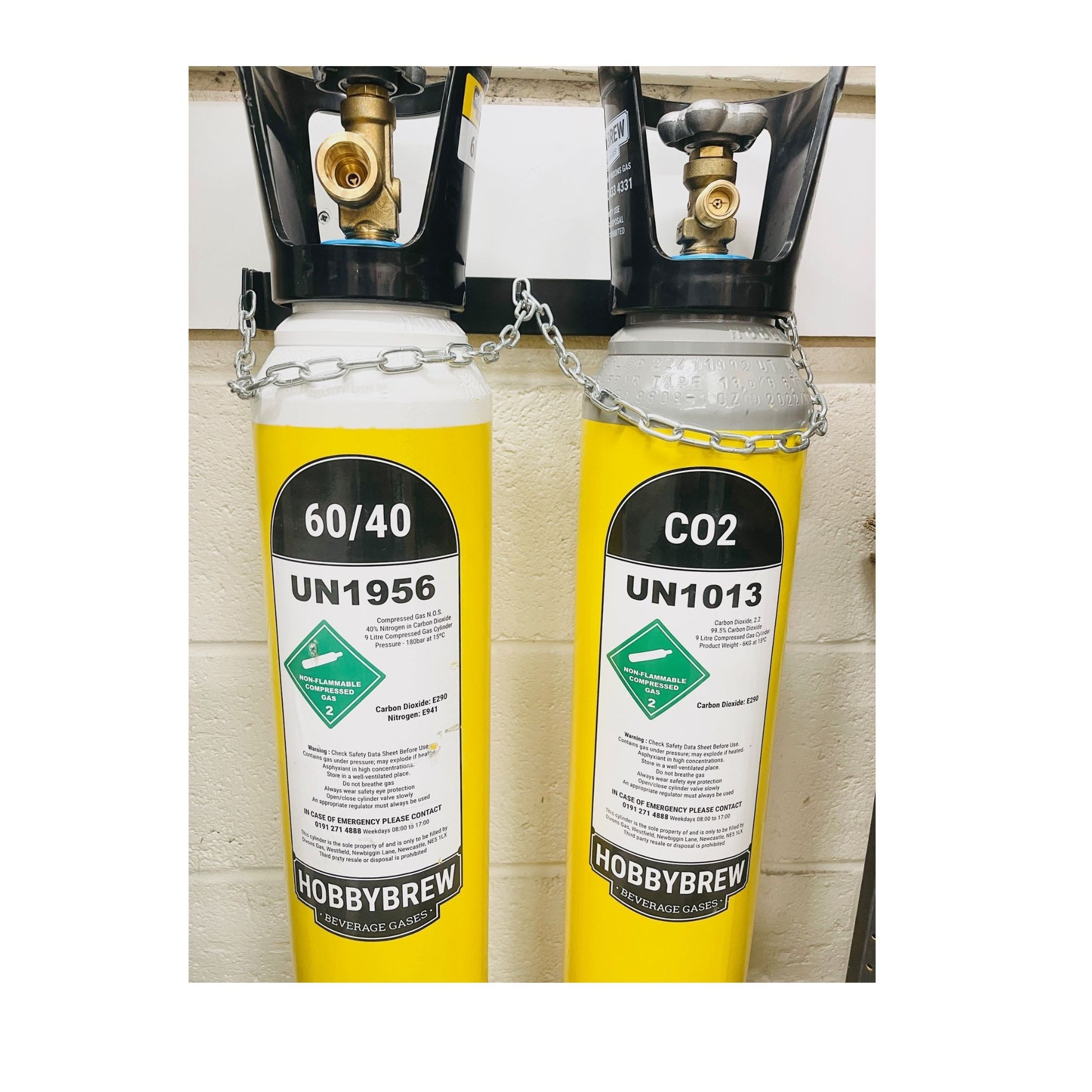 double gas bottle chain holder