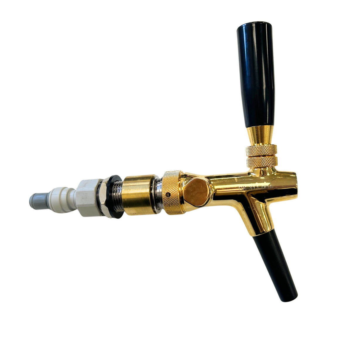 John Guest push-fit fitting and reducer for 3/16 inch OD beer tubing
