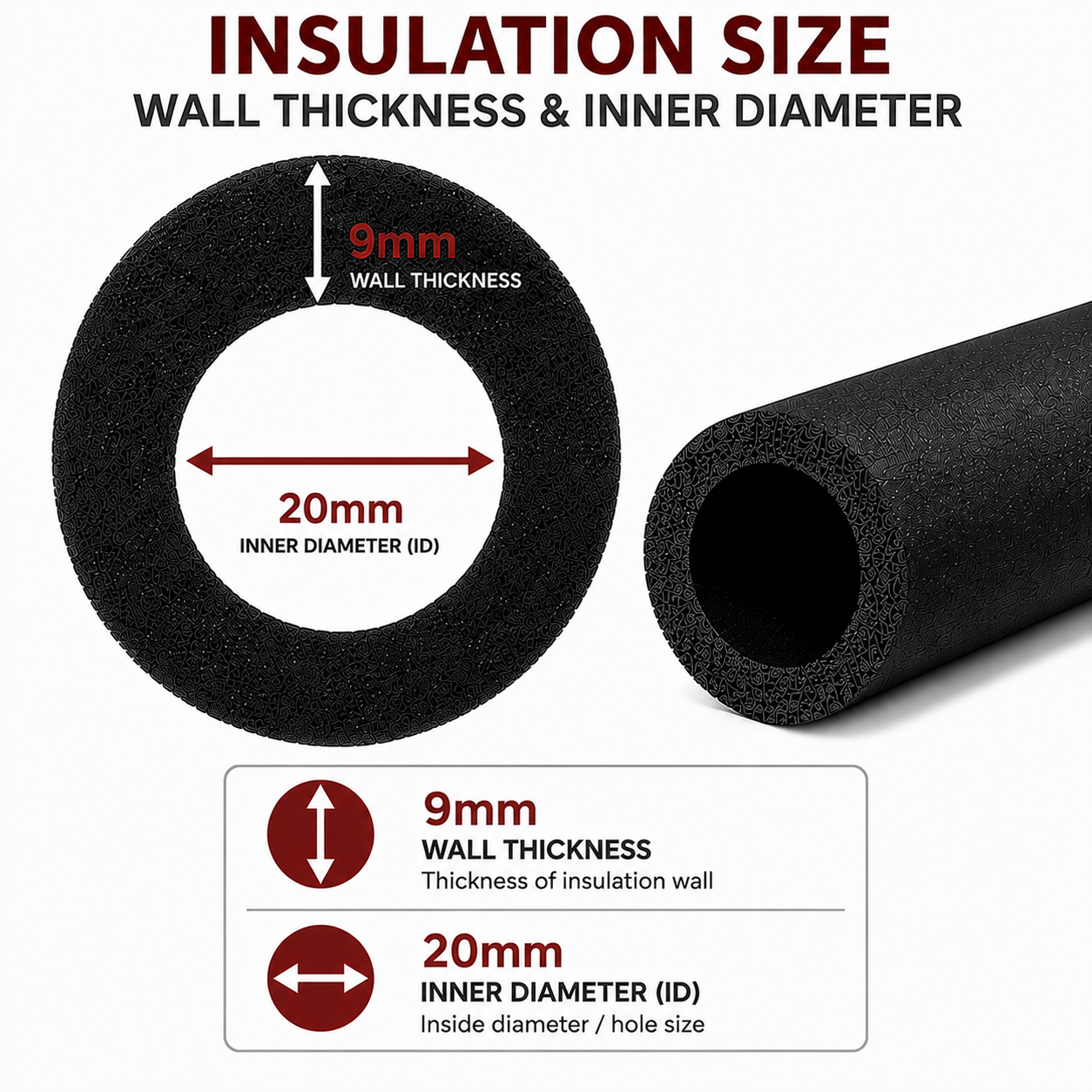 Insulation 9mm x 20mm