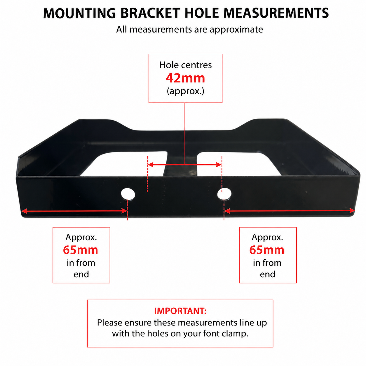 mounting bracket hole dimensions