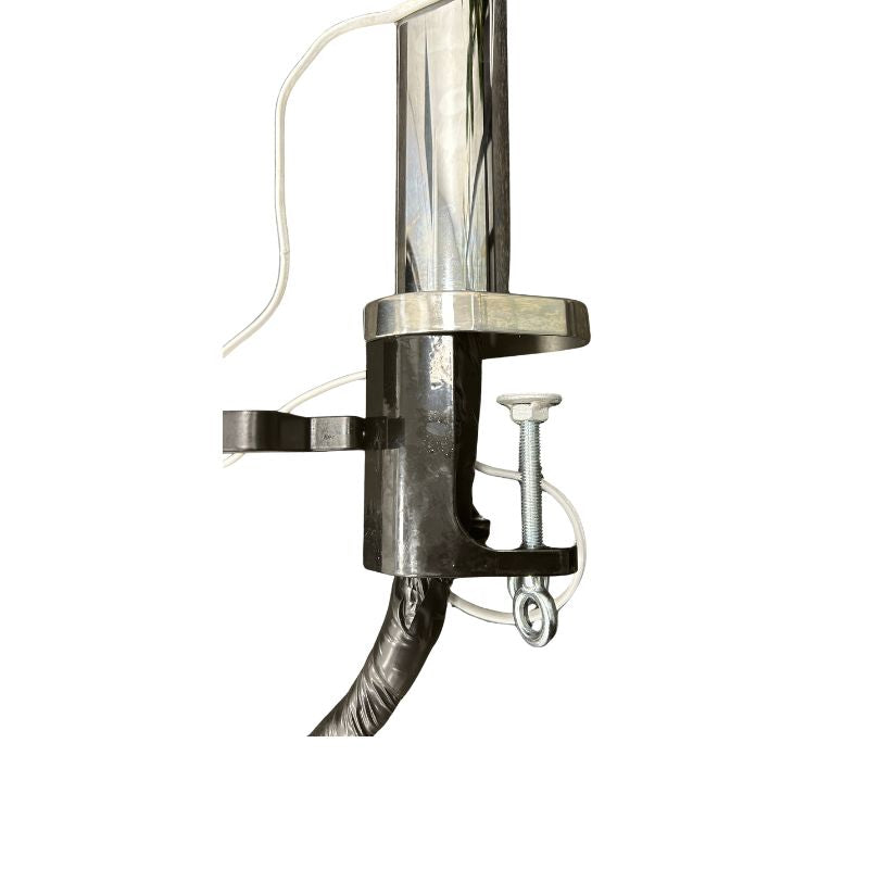 Chrome beer tap tower for home bar setup