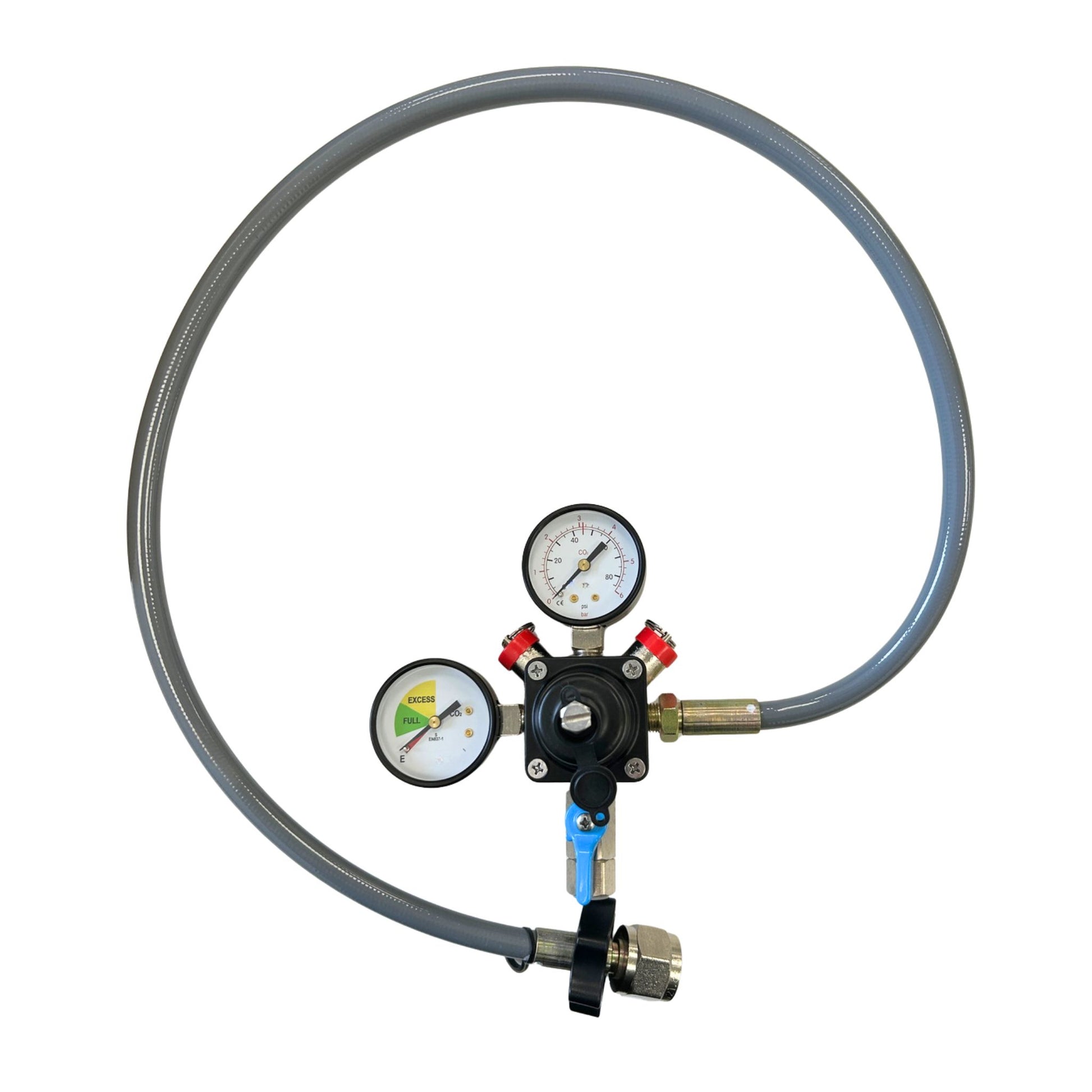 co2 bottle mounted gas regulator for beer dispense