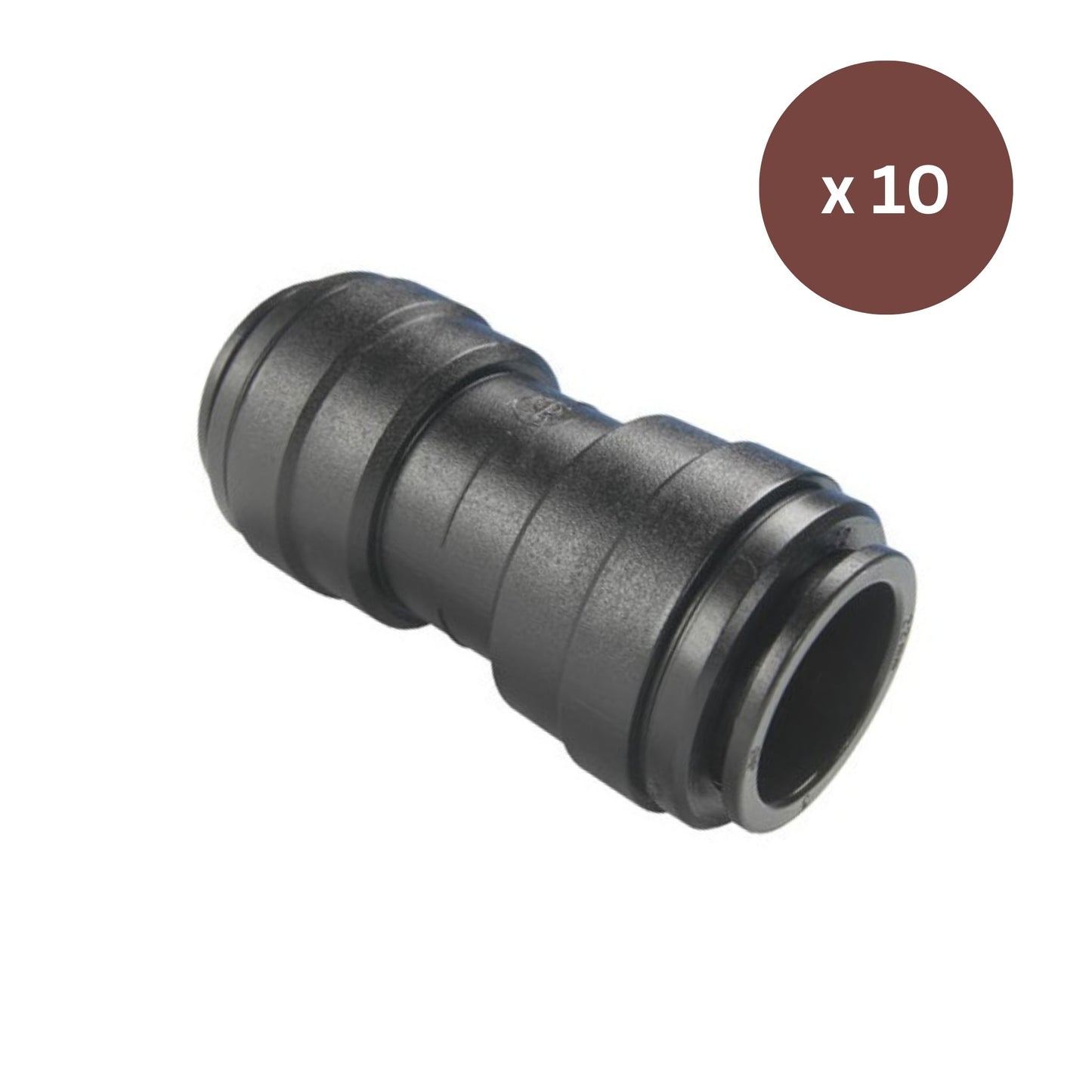 15mm Equal Straight Connectors Pack of 10