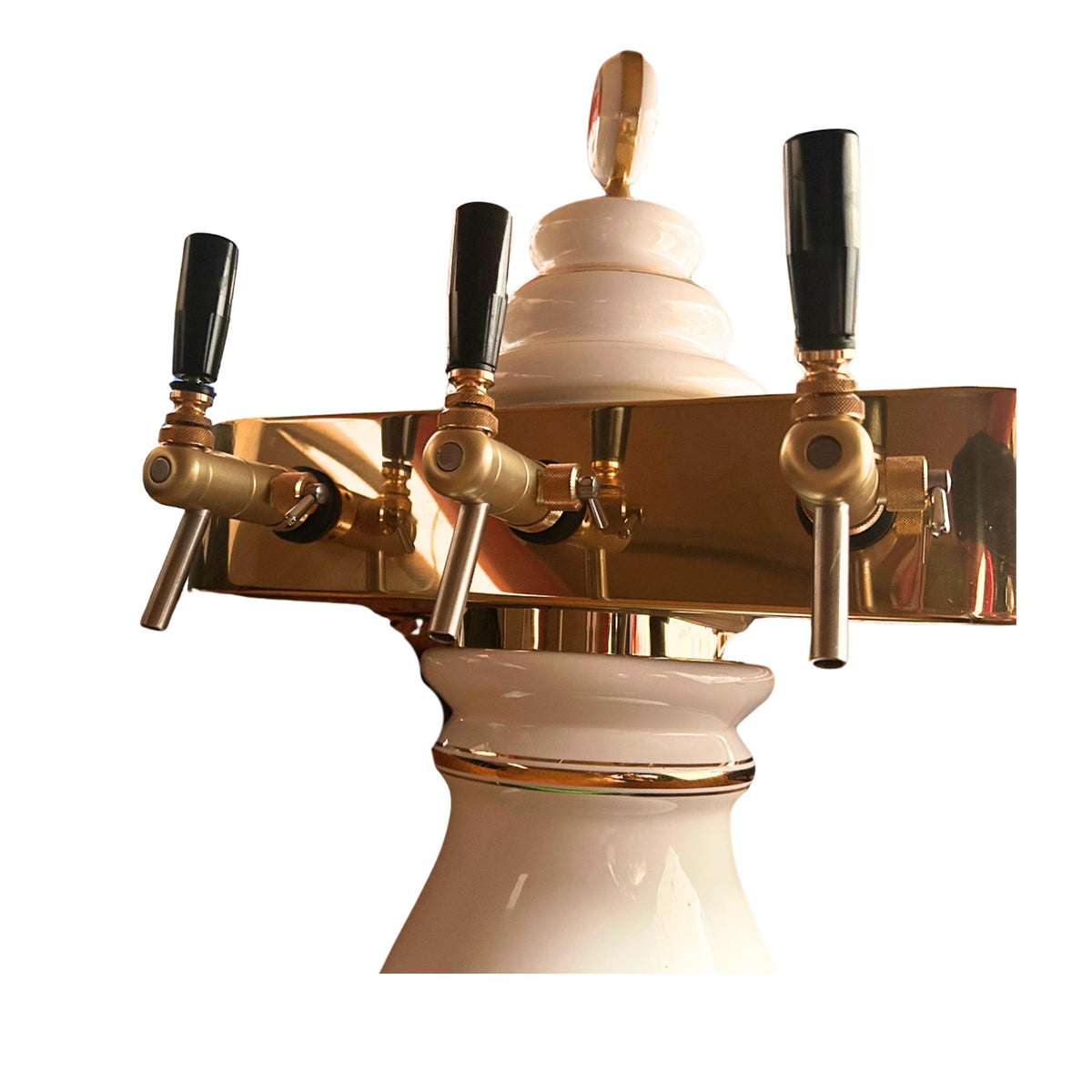 Example ceramic beer font fitted with multi tap beam
