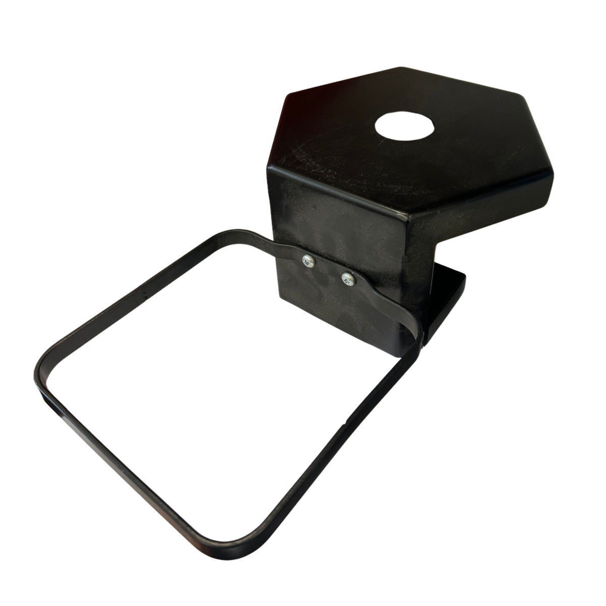 Hexagonal beer font bar clamp with 40mm mounting hole and matt finish