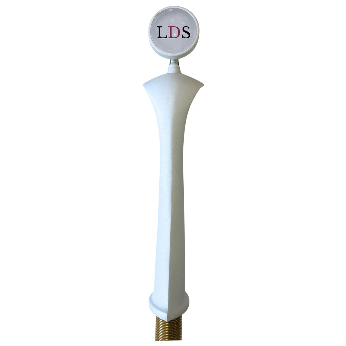 White illuminated beer font with Elegance tap and through-bar mounting thread