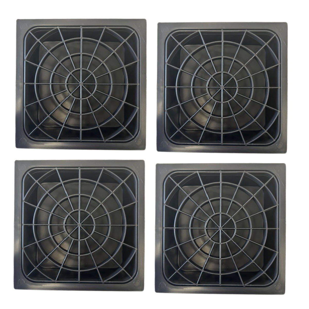 Set of 4 replacement plastic 6 x 6 drip trays