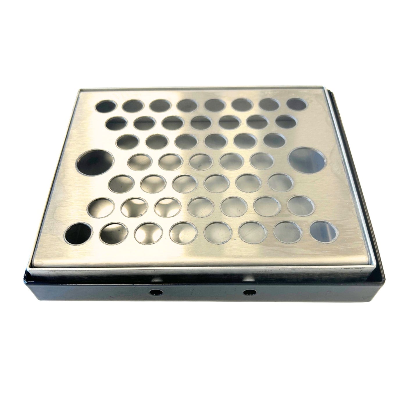 Beer font drip tray showing stainless steel mounting bracket
