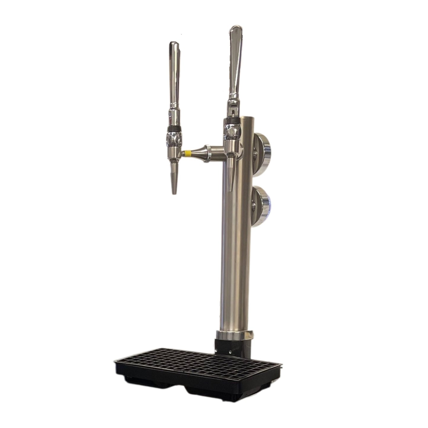 two tap beer tower chrome