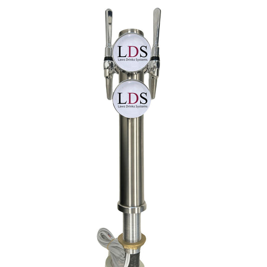 Twin Tap tube font fits through the bar counter 